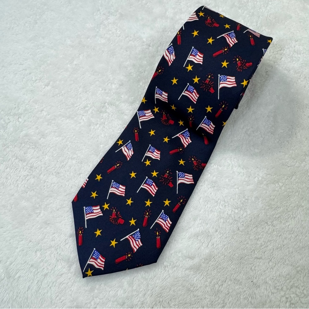 Men's Neck Tie 100% Silk 4th of July